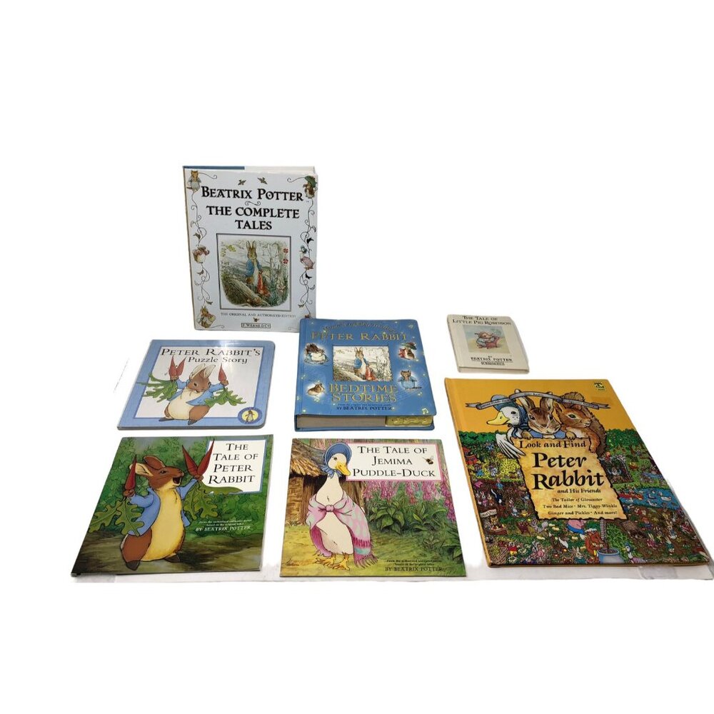 Beatrix Potter Books - Peter Rabbit - Jemima - Pig Robinson - Bundle Lot of 7